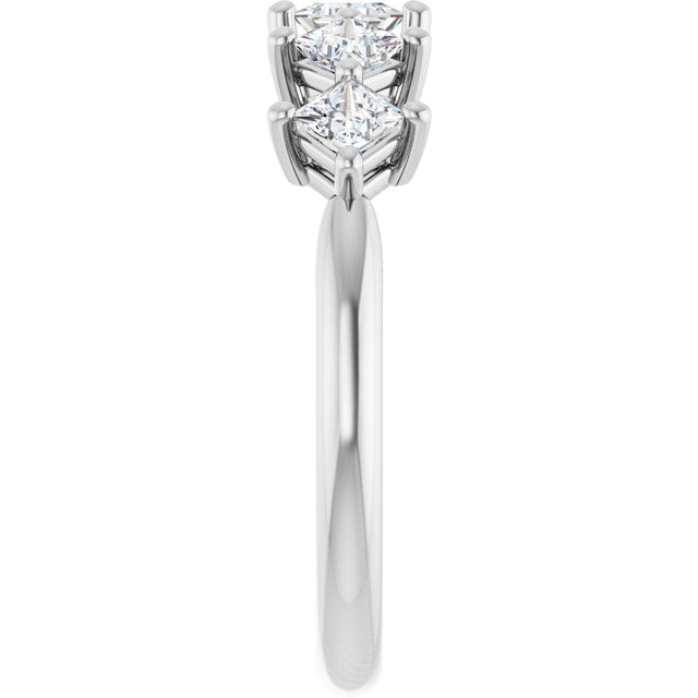 Platinum Square Natural Diamond Five-Stone Anniversary Band – 3/8–1 1/3 CTW - view 4