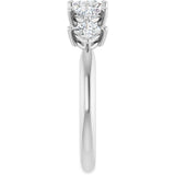 10K Gold Square Lab-Grown Diamond Five-Stone Anniversary Band – 1/2–1 9/10 CTW (Style 123843) - White Gold - view 4