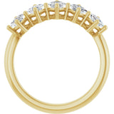 10K Gold Square Natural Diamond Five-Stone Anniversary Band – 5/8–1 9/10 CTW - Yellow Gold - view 2
