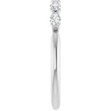 Platinum Marquise Natural Diamond Five-Stone Anniversary Band – 1/3–5/8 CTW - view 4