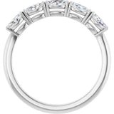 Platinum Marquise Natural Diamond Five-Stone Anniversary Band – 1/3–5/8 CTW - view 2