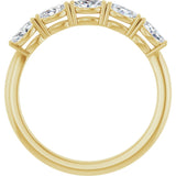 14K Gold Marquise Natural Diamond Five-Stone Anniversary Band – 1/3–5/8 CTW - Yellow Gold - view 2