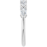Platinum Pear Natural Diamond Five-Stone Anniversary Band – 3/4–1 1/4 CTW - view 4