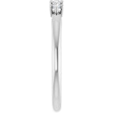 10K Gold Round Lab-Grown Diamond Five-Stone Anniversary Band – .07–1/3 CTW - White Gold - view 4