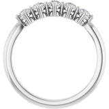 10K Gold Round Lab-Grown Diamond Five-Stone Anniversary Band – 3/8–3/4 CTW - White Gold - view 2