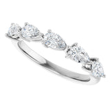 Platinum Pear Lab-Grown Diamond Five-Stone Anniversary Band – 5/8–1 1/4 CTW - view 5