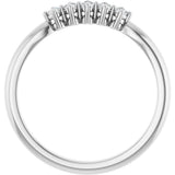 10K Gold Round Lab-Grown Diamond Five-Stone Anniversary Band – .07–1/3 CTW - White Gold - view 2