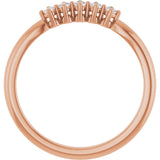 10K Gold Round Lab-Grown Diamond Five-Stone Anniversary Band – .07–1/3 CTW - Rose Gold - view 2