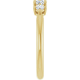 10K Gold Round Lab-Grown Diamond Five-Stone Anniversary Band – .07–1/3 CTW - Yellow Gold - view 4