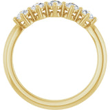 10K Gold Round Natural Diamond Five-Stone Anniversary Band – 1/3–3/4 CTW (Style 123843) - Yellow Gold - view 2