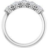 10K Gold Round Natural Diamond Five-Stone Anniversary Band – 1/3–3/4 CTW (Style 123843) - White Gold - view 2