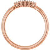 10K Gold Round Lab-Grown Diamond Five-Stone Anniversary Band – .07–1/3 CTW - Rose Gold - view 2