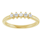 10K Gold Round Lab-Grown Diamond Five-Stone Anniversary Band – .07–1/3 CTW - Yellow Gold - view 3