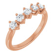 10K Gold Round Lab-Grown Diamond Five-Stone Anniversary Band – 3/8–3/4 CTW - Rose Gold