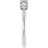 Platinum Asscher Natural Diamond Five-Stone Anniversary Band – 1/4–3/8 CTW - view 4