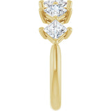 10K Gold Square Natural Diamond Five-Stone Anniversary Band – 5/8–1 9/10 CTW - Yellow Gold - view 4