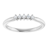 Platinum Round Natural Diamond Five-Stone Anniversary Band – 1/6–9/10 CTW - view 3