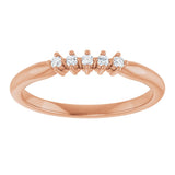 10K Gold Round Lab-Grown Diamond Five-Stone Anniversary Band – .07–1/3 CTW - Rose Gold - view 3
