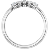 Platinum Round Natural Diamond Five-Stone Anniversary Band – 1/6–9/10 CTW - view 2