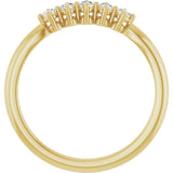 10K Gold Round Lab-Grown Diamond Five-Stone Anniversary Band – .07–1/3 CTW - Yellow Gold - view 2