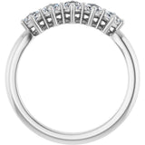 Platinum Asscher Natural Diamond Five-Stone Anniversary Band – 1/4–3/8 CTW - view 2