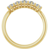 14K Gold Asscher Natural Diamond Five-Stone Anniversary Band – 1/4–3/8 CTW - Yellow Gold - view 2