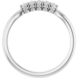 10K Gold Round Lab-Grown Diamond Five-Stone Anniversary Band – .07–1/3 CTW - White Gold - view 2