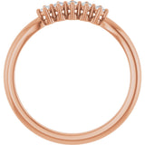 10K Gold Round Lab-Grown Diamond Five-Stone Anniversary Band – .07–1/3 CTW - Rose Gold - view 2