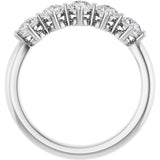 10K Gold Round Natural Diamond Five-Stone Anniversary Band – 1/3–3/4 CTW (Style 123843) - White Gold - view 2