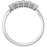 Platinum Asscher Natural Diamond Five-Stone Anniversary Band – 1/4–3/8 CTW - view 2