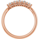 14K Gold Asscher Natural Diamond Five-Stone Anniversary Band – 1/4–3/8 CTW - Rose Gold - view 2