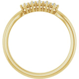 10K Gold Square Lab-Grown Diamond Five-Stone Anniversary Band – .07–3/8 CTW - Yellow Gold - view 2