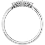 10K Gold Square Natural Diamond Five-Stone Anniversary Band – .07–1/2 CTW - White Gold - view 2