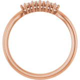 10K Gold Square Natural Diamond Five-Stone Anniversary Band – .07–1/2 CTW - Rose Gold - view 2