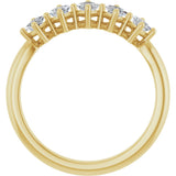 10K Gold Square Lab-Grown Diamond Five-Stone Anniversary Band – .07–3/8 CTW - Yellow Gold - view 2