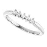 10K Gold Round Lab-Grown Diamond Five-Stone Anniversary Band – .07–1/3 CTW - White Gold - view 5
