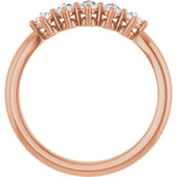 10K Gold Round Lab-Grown Diamond Five-Stone Anniversary Band – .07–1/3 CTW - Rose Gold - view 2