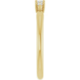 10K Gold Square Lab-Grown Diamond Five-Stone Anniversary Band – .07–3/8 CTW - Yellow Gold - view 4