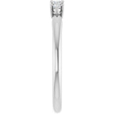 10K Gold Square Natural Diamond Five-Stone Anniversary Band – .07–1/2 CTW - White Gold - view 4