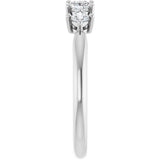 10K Gold Square Natural Diamond Five-Stone Anniversary Band – .07–1/2 CTW - White Gold - view 4