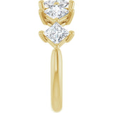 10K Gold Square Natural Diamond Five-Stone Anniversary Band – 5/8–1 9/10 CTW - Yellow Gold - view 4