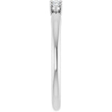 Platinum Round Natural Diamond Five-Stone Anniversary Band – 1/6–9/10 CTW - view 4