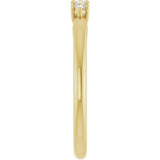 10K Gold Round Lab-Grown Diamond Five-Stone Anniversary Band – .07–1/3 CTW - Yellow Gold - view 4