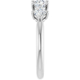 10K Gold Round Natural Diamond Five-Stone Anniversary Band – 1/3–3/4 CTW (Style 123843) - White Gold - view 4