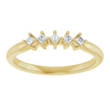 10K Gold Square Lab-Grown Diamond Five-Stone Anniversary Band – .07–3/8 CTW - Yellow Gold - view 3