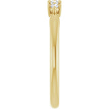 10K Gold Round Lab-Grown Diamond Five-Stone Anniversary Band – .07–1/3 CTW - Yellow Gold - view 4