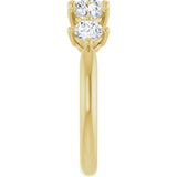 10K Gold Round Natural Diamond Five-Stone Anniversary Band – 1–1 1/2 CTW - Yellow Gold - view 4