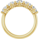 10K Gold Round Lab-Grown Diamond Five-Stone Anniversary Band – 9/10–1 5/8 CTW - Yellow Gold - view 2