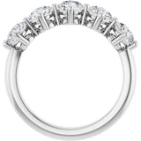 10K Gold Round Lab-Grown Diamond Five-Stone Anniversary Band – 9/10–1 5/8 CTW - White Gold - view 2