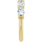 10K Gold Oval Lab-Grown Diamond Five-Stone Anniversary Band – 9/10–2 CTW - Yellow Gold - view 4